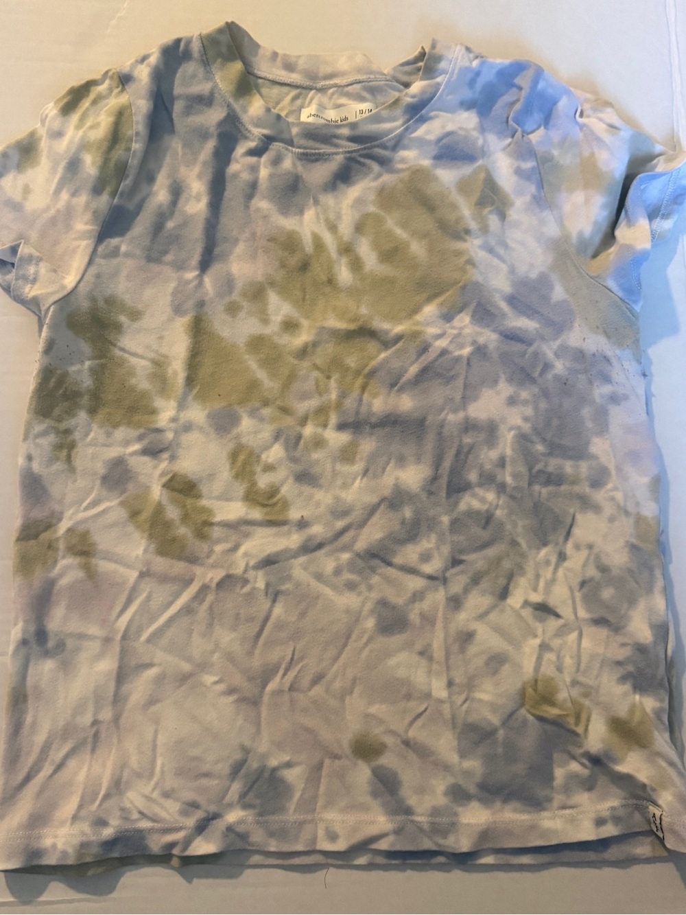 abercrombie kids Blue & Olive Tie-Dye Short Sleeve Tee